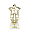 Gymnastics trophy with choice base color, horseshoe shape base.  Great for your squads, teams, schools, and more. f761