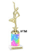 Dance figure with on star/festive themed column. 10" tall  Great for your squads, contests or just for your favorite dancer. sub 664g