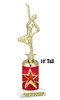 Dance figure with on star/festive themed column. 10" tall  Great for your squads, contests or just for your favorite dancer. sub 664g