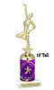 Dance figure with on star/festive themed column. 10" tall  Great for your squads, contests or just for your favorite dancer. sub 664g