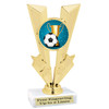 Soccer trophy.  6" Soccer trophy with choice of artwork. Great for your teams, schools and more!  92746