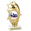 Soccer trophy.  6" Soccer trophy with choice of artwork. Great for your teams, schools and more!  ph55