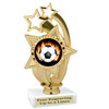 Soccer trophy.  6" Soccer trophy with choice of artwork. Great for your teams, schools and more!  ph55