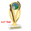 Soccer trophy.  6.5" Soccer trophy with choice of artwork. Great for your teams, schools and more!  ph76