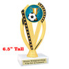 Soccer trophy.  6.5" Soccer trophy with choice of artwork. Great for your teams, schools and more!  ph76