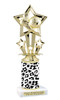 Soccer trophy with animal print column.   Great trophy for your soccer team, schools and rec departments - animal 756