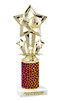 Soccer trophy with animal print column.   Great trophy for your soccer team, schools and rec departments - animal 756