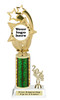 Custom trophy.  Add you logo or custom artwork for a unique award.  Trophy heights starts at 10" tall. ph55