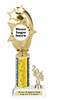 Custom trophy.  Add you logo or custom artwork for a unique award.  Trophy heights starts at 10" tall. ph55