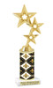 Mardi Gras trophy.   Great trophy for your Mardi Gras events, costume contests, pageants and more.  3 stars