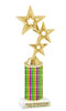 Mardi Gras trophy.   Great trophy for your Mardi Gras events, costume contests, pageants and more.  3 stars