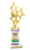 Mardi Gras trophy.   Great trophy for your Mardi Gras events, costume contests, pageants and more.  9708