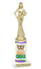 Mardi Gras trophy.   Great trophy for your Mardi Gras events, costume contests, pageants and more.  Sr Queen