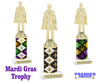 Mardi Gras trophy.   Great trophy for your Mardi Gras events, costume contests, pageants and more.  King