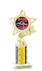 Mardi Gras trophy.   Great trophy for your Mardi Gras events, costume contests, pageants and more.  Gold 5043g