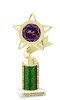 Mardi Gras trophy.   Great trophy for your Mardi Gras events, costume contests, pageants and more.  green 5043g