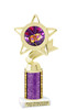 Mardi Gras trophy.   Great trophy for your Mardi Gras events, costume contests, pageants and more.  purple 5043g