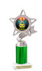 Mardi Gras trophy.   Great trophy for your Mardi Gras events, costume contests, pageants and more. green 5043s