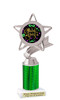 Mardi Gras trophy.   Great trophy for your Mardi Gras events, costume contests, pageants and more. green 5043s