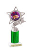 Mardi Gras trophy.   Great trophy for your Mardi Gras events, costume contests, pageants and more. green 5043s