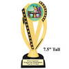 Mardi Gras Theme trophy.  Great trophy for your pageants, events, contests and more!   ph76