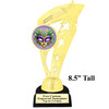 Mardi Gras Theme trophy.  Great trophy for your pageants, events, contests and more!   ph113