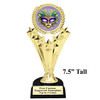 Mardi Gras Theme trophy.  Great trophy for your pageants, events, contests and more!   h501