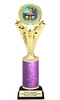 Mardi Gras trophy.   Purple Glitter column with choice of artwork.  Great trophy for your Mardi Gras events, costume contests, pageants and more.  H501