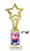 Cupcake theme  trophy.  11" tall  with choice of figure. Great for your pageants, cupcake wars, contests and more... (001