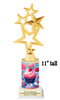 Cupcake theme  trophy.  11" tall  with choice of figure. Great for your pageants, cupcake wars, contests and more... (001