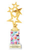 Cupcake theme  trophy.  11" tall  with choice of figure. Great for your pageants, cupcake wars, contests and more... (002