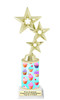 Cupcake theme  trophy.  11" tall  with choice of figure. Great for your pageants, cupcake wars, contests and more... (003