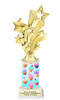 Cupcake theme  trophy.  11" tall  with choice of figure. Great for your pageants, cupcake wars, contests and more... (003