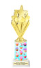 Cupcake theme  trophy.  11" tall  with choice of figure. Great for your pageants, cupcake wars, contests and more... (003