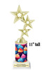 Cupcake theme  trophy.  11" tall  with choice of figure. Great for your pageants, cupcake wars, contests and more... (004