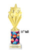 Cupcake theme  trophy.  11" tall  with choice of figure. Great for your pageants, cupcake wars, contests and more... (004