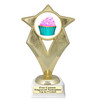 Cupcake themed trophy.  Choice of cupcake artwork.  Great for your Cupcake Wars, pageants, baking contests and more.  5086g