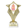 Cupcake themed trophy.  Choice of cupcake artwork.  Great for your Cupcake Wars, pageants, baking contests and more.  5086g