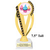 Cupcake themed trophy.  Choice of cupcake artwork.  Great for your Cupcake Wars, pageants, baking contests and more.  ph76