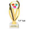 Cupcake themed trophy.  Choice of cupcake artwork.  Great for your Cupcake Wars, pageants, baking contests and more.  ph76