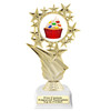 Cupcake themed trophy.  Choice of cupcake artwork.  Great for your Cupcake Wars, pageants, baking contests and more.  696