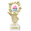 Cupcake themed trophy.  Choice of cupcake artwork.  Great for your Cupcake Wars, pageants, baking contests and more.  696