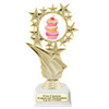 Cupcake themed trophy.  Choice of cupcake artwork.  Great for your Cupcake Wars, pageants, baking contests and more.  696