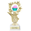 Cupcake themed trophy.  Choice of cupcake artwork.  Great for your Cupcake Wars, pageants, baking contests and more.  696