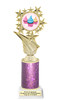 Cupcake themed trophy.  Purple Glitter column with choice of cupcake artwork.  Great for your Cupcake Wars, pageants, baking contests and more.  696