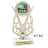 Mardi Gras Theme trophy.  Great trophy for your pageants, events, contests and more!   h415
