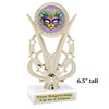 Mardi Gras Theme trophy.  Great trophy for your pageants, events, contests and more!   h415