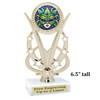 Mardi Gras Theme trophy.  Great trophy for your pageants, events, contests and more!   h415