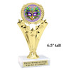 Mardi Gras Theme trophy.  Great trophy for your pageants, events, contests and more!   501-2