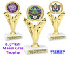 Mardi Gras Theme trophy.  Great trophy for your pageants, events, contests and more!   501-2